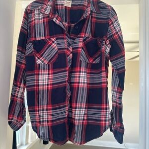 Plaid Shirt - Red and Blue faded glory- S